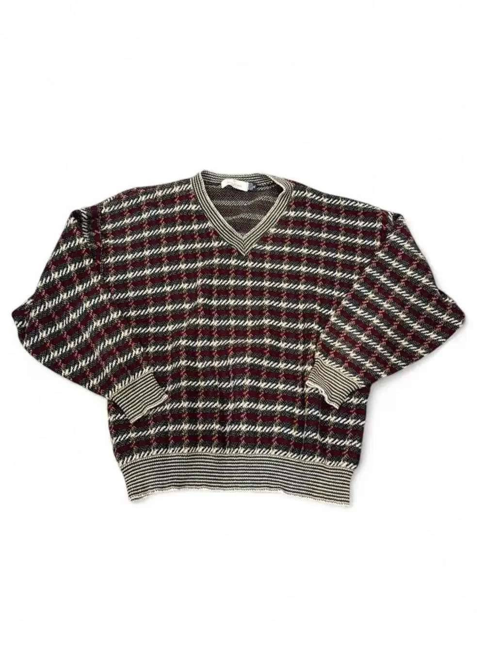Vintage Bill Blass 90s Oversized V-Neck Sweater
